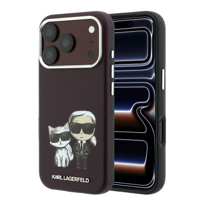 Funda Karl Lagerfeld MagSafe Sketch iPhone 18 Pro Max/17 Pro Max Burdeos